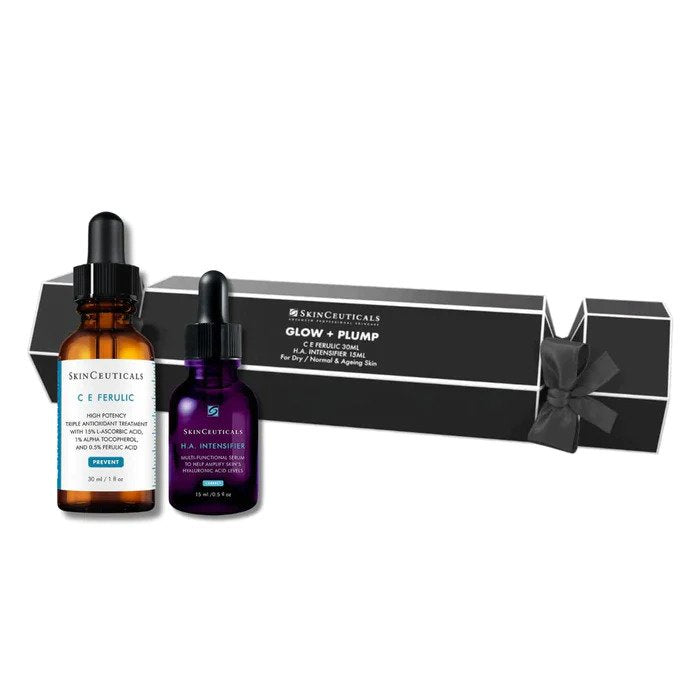 SkinCeuticals Glow + Plump Duo Cracker- C E Ferulic and H.A. Intensifier